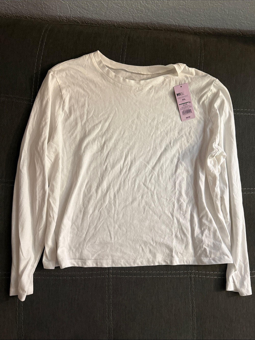 wild fable White Crewneck Long Sleeve Tee
